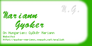 mariann gyoker business card